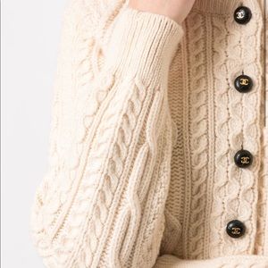 1996 Chanel Cable Knit Cardigan